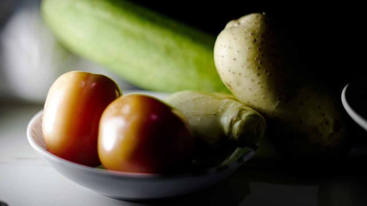Tomatoe, Gigner Potato and cucumber